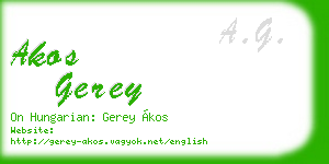 akos gerey business card